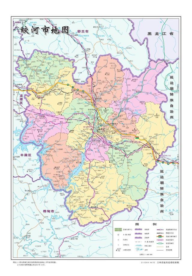 吉林省蛟河市地图