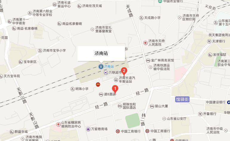 济南站在哪个区地图